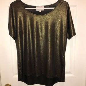 Jaye.e. stunning glistening gold shirt